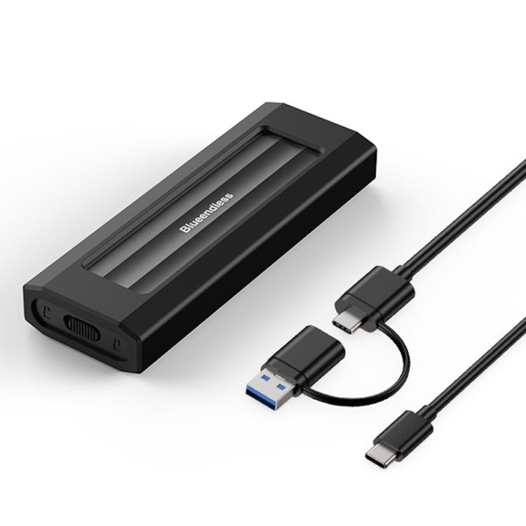 Carcasa externa portátil para SSD M.2 de 10 Gbps Blueendless con puerto USB-C de 3,2 pulgadas, NVMe Protocol With USB Cable Black Gray, NVMe Protocol With USB/Type-C 2 In 1 Cable Black Gray, NVMe Protocol With USB Cable Silver Orange                   ...