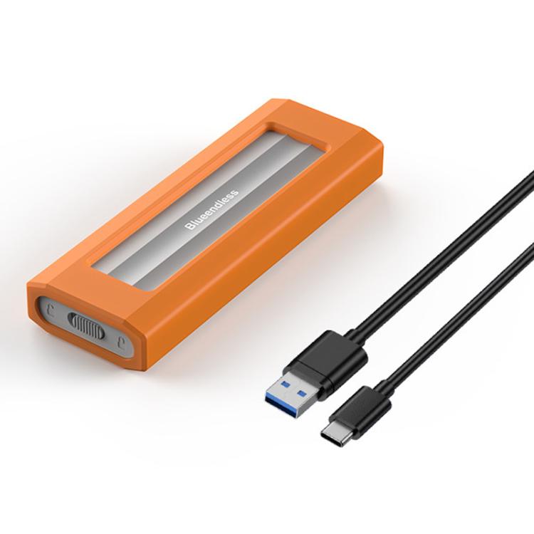 Carcasa externa portátil para SSD M.2 de 10 Gbps Blueendless con puerto USB-C de 3,2 pulgadas, NVMe Protocol With USB Cable Black Gray, NVMe Protocol With USB/Type-C 2 In 1 Cable Black Gray, NVMe Protocol With USB Cable Silver Orange                   ...