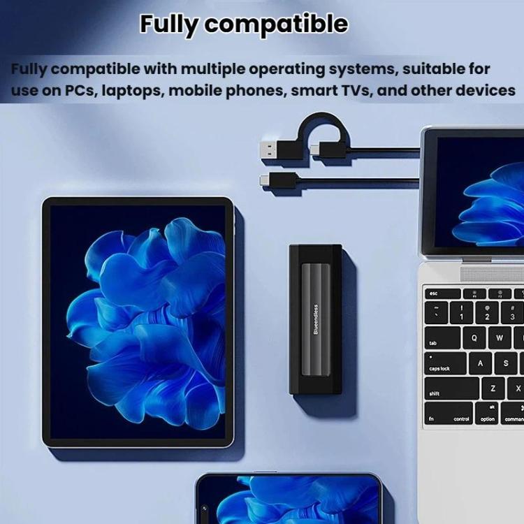 Carcasa externa portátil para SSD M.2 de 10 Gbps Blueendless con puerto USB-C de 3,2 pulgadas, NVMe Protocol With USB Cable Black Gray, NVMe Protocol With USB/Type-C 2 In 1 Cable Black Gray, NVMe Protocol With USB Cable Silver Orange                   ...