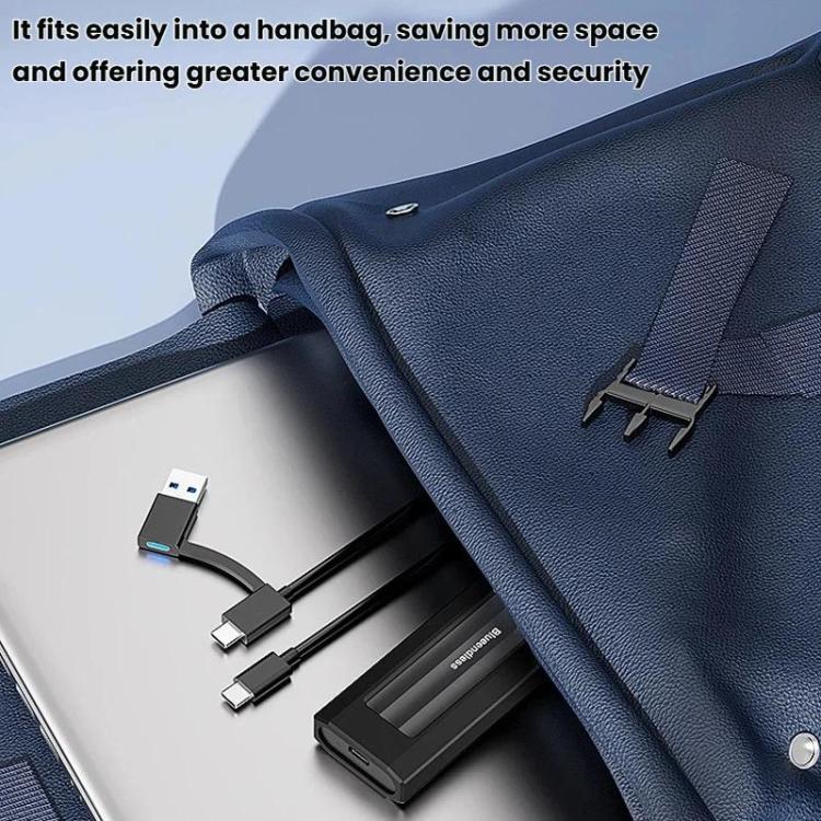 Carcasa externa portátil para SSD M.2 de 10 Gbps Blueendless con puerto USB-C de 3,2 pulgadas, NVMe Protocol With USB Cable Black Gray, NVMe Protocol With USB/Type-C 2 In 1 Cable Black Gray, NVMe Protocol With USB Cable Silver Orange                   ...