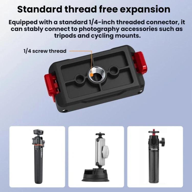 Base adaptadora de expansión de liberación rápida magnética Flymile para DJI Osmo Action 3 / 4 / 5 Pro, For DJI Osmo Action 3 / 4 / 5 Pro