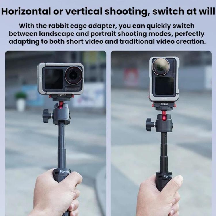 Base adaptadora de expansión de liberación rápida magnética Flymile para DJI Osmo Action 3 / 4 / 5 Pro, For DJI Osmo Action 3 / 4 / 5 Pro