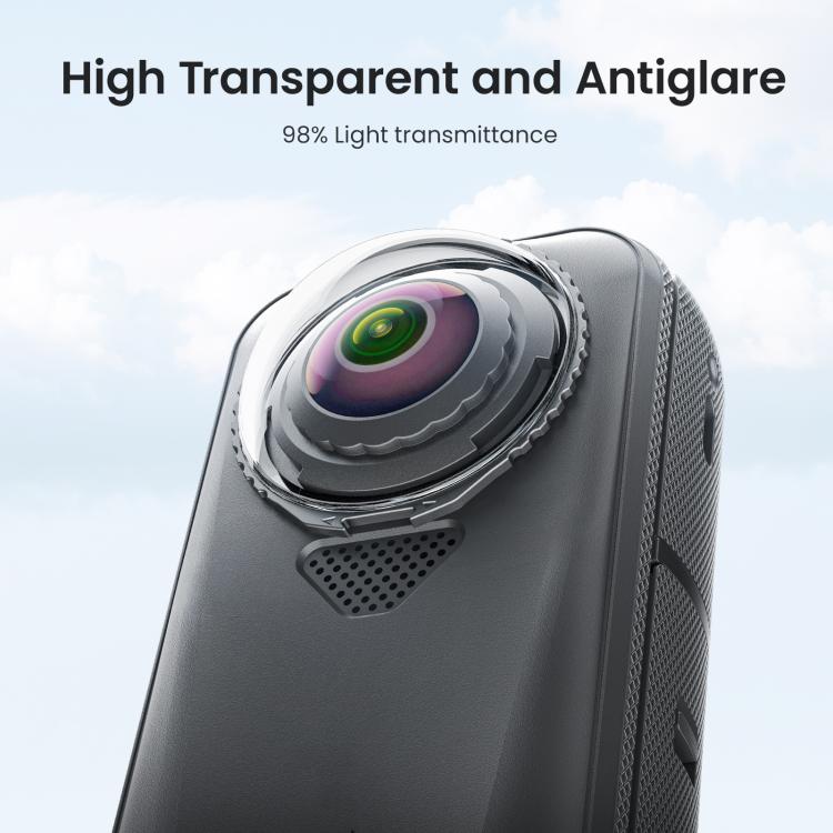 Protectores de lente estándar AMagisn para Insta360 X4 Air, accesorio de repuesto para protector de lente de cristal de fácil colocación.