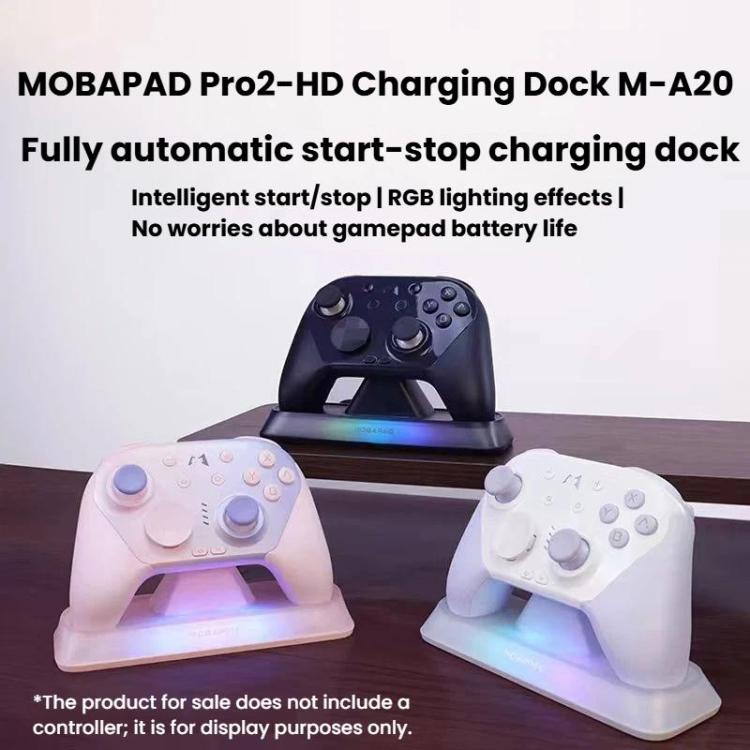 Base de carga MOBAPAD M-A20 para controlador Pro2-HD con luz RGB y estación de carga totalmente automática con función de inicio y parada.