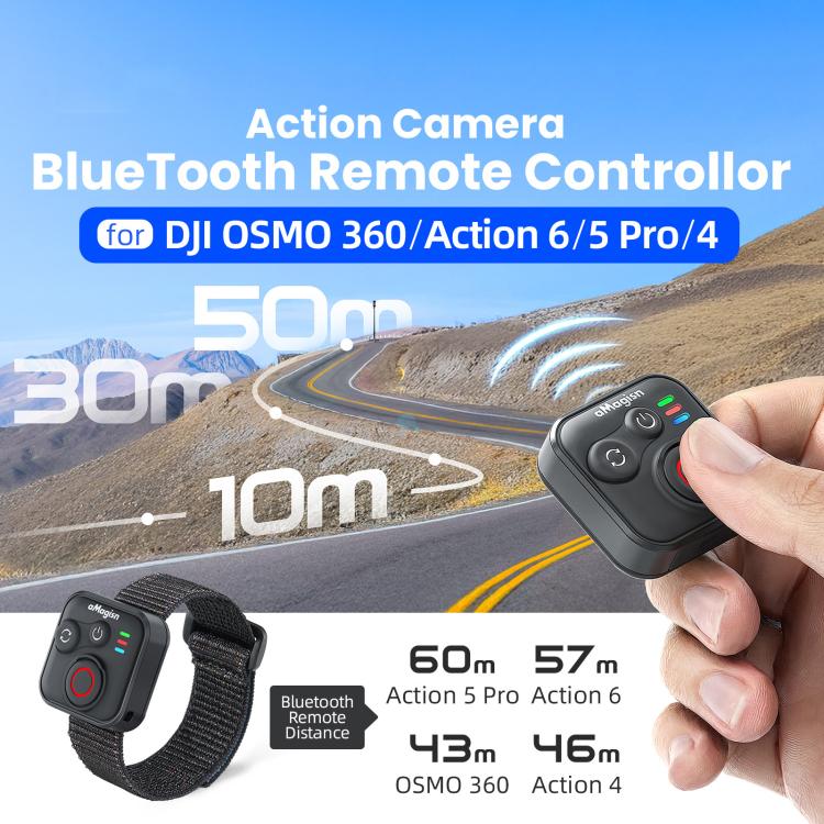 Disparador remoto Bluetooth aMagisn para DJI Osmo Action 6/Action 5 Pro/Action 4/Osmo 360, AA28