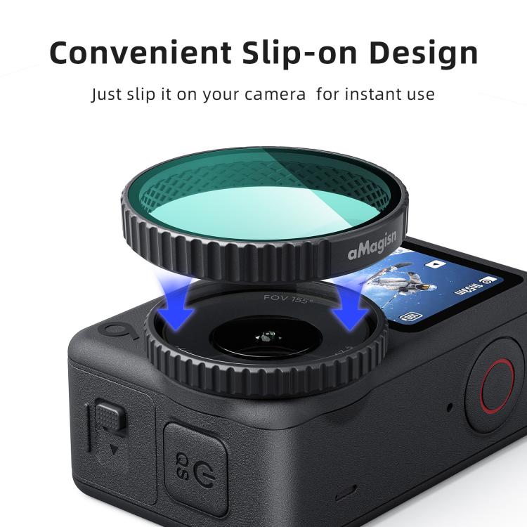 Para la cámara DJI Osmo Action 6, la cubierta protectora de lente con filtro de liberación rápida aMagisn, UV, CPL, ND8+ND16+ND32+ND64, CPL-ND8+ND16+ND32