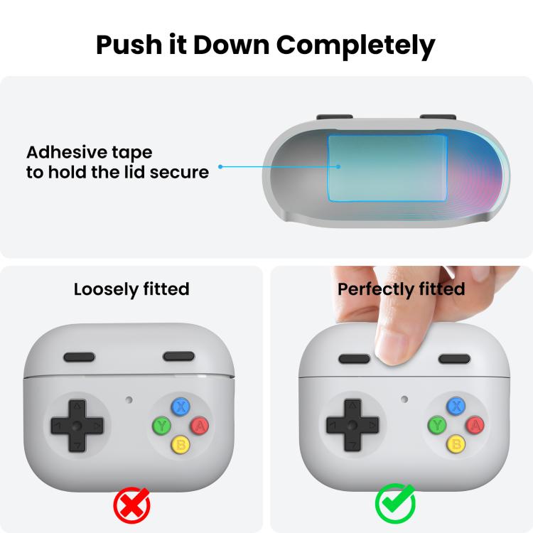 Funda de silicona desmontable para auriculares AhaStyle DD13 con diseño de dibujos animados y efecto goteo., For AirPods Pro 3