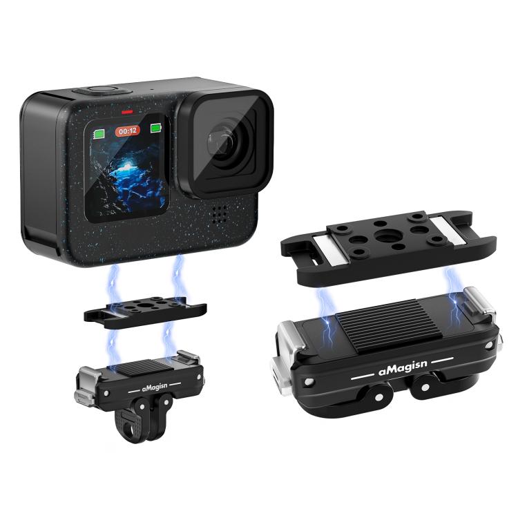 Kit de liberación rápida magnética de metal aMagisn para GoPro HERO12 Black /11 Black /11 Black mini /10 Black /9 Black /8 Black / Max
