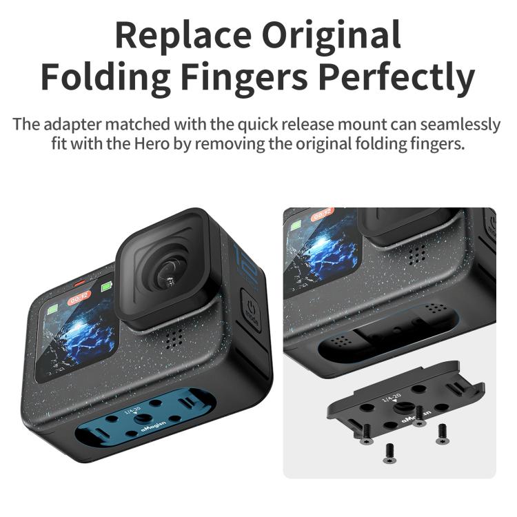 Kit de liberación rápida magnética de metal aMagisn para GoPro HERO12 Black /11 Black /11 Black mini /10 Black /9 Black /8 Black / Max