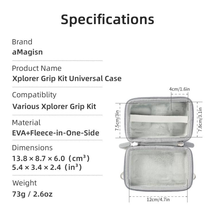 Funda universal aMagisn para cámara de acción, kit de empuñadura para fotografía callejera con correa para el hombro.