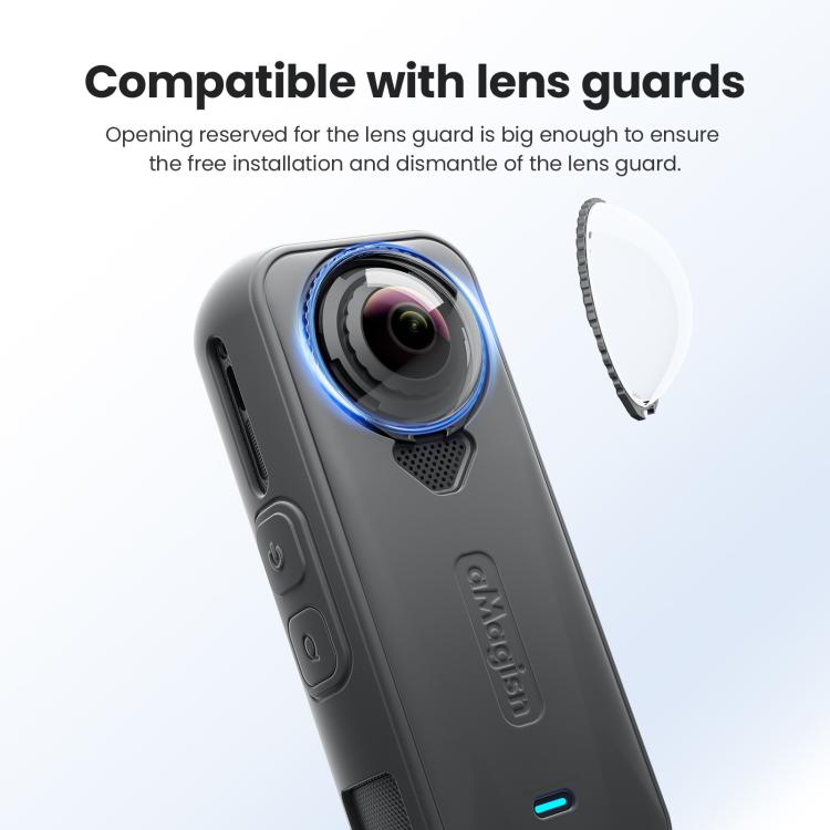 Para la cámara Insta360 X4 Air, aMagisn Silicone Case Black, aMagisn Silicone Case Gray, aMagisn Silicone Case & Lens Cap Black, aMagisn Silicone Case & Lens Cap Gray