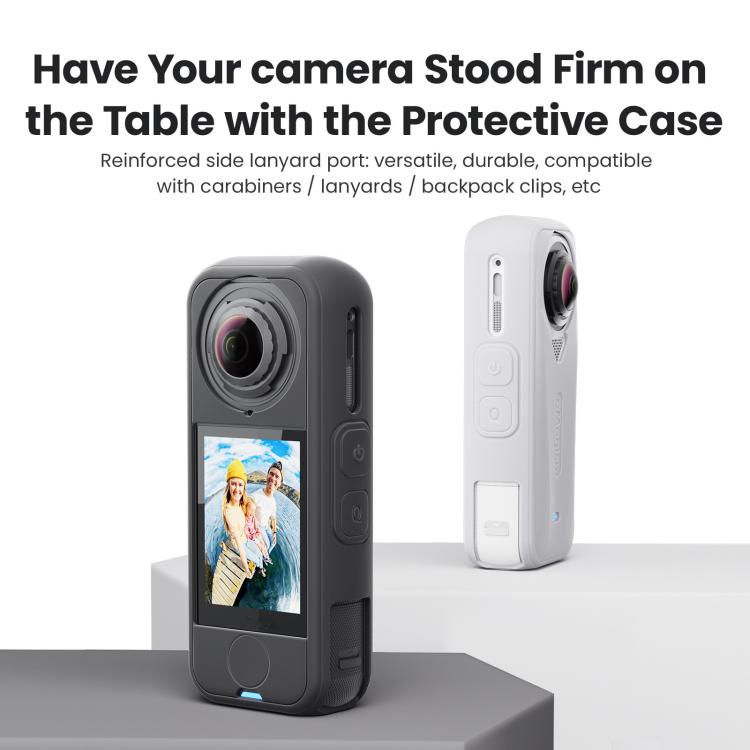 Para la cámara Insta360 X4 Air, aMagisn Silicone Case Black, aMagisn Silicone Case Gray, aMagisn Silicone Case & Lens Cap Black, aMagisn Silicone Case & Lens Cap Gray
