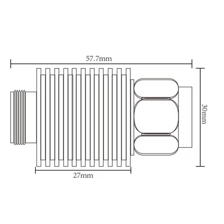Atenuador coaxial fijo tipo N de 5 W, conector coaxial RF macho a hembra, DC-3G 1dB, DC-3G 2dB, DC-3G 3dB, DC-3G 5dB, DC-3G 6dB, DC-3G 10dB, DC-3G 15dB, DC-3G 20dB, DC-3G 25dB, DC-3G 30dB, DC-3G 40dB, DC-3G 50dB, DC-4G 1dB, DC-4G 2dB, DC-4G 3dB, DC-4G ...