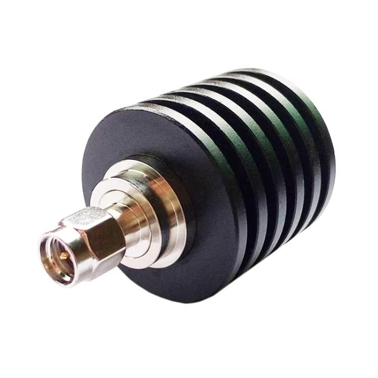 Atenuador fijo coaxial SMA macho a hembra de 10 W, CC-4 GHz, 1dB, 2dB, 3dB, 5dB, 6dB, 10dB, 15dB, 20dB, 25dB, 30dB, 40dB, 50dB