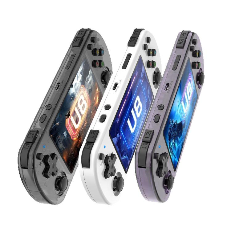 Consola de juegos portátil retro U8 de código abierto con pantalla IPS HD de 4 pulgadas., 64G, 128G
