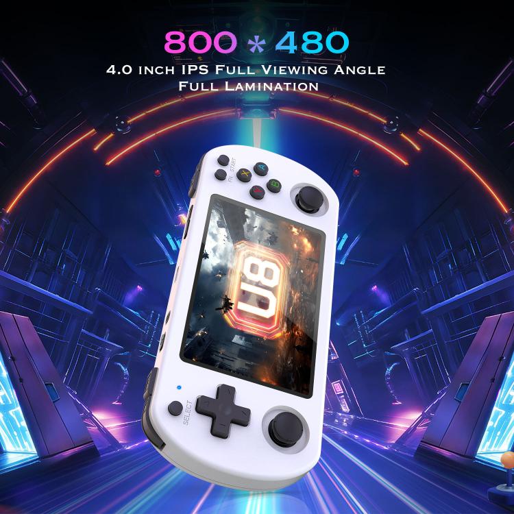 Consola de juegos portátil retro U8 de código abierto con pantalla IPS HD de 4 pulgadas., 64G, 128G