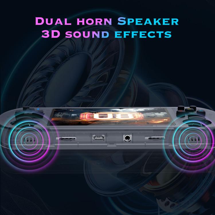 Consola de juegos portátil retro U8 de código abierto con pantalla IPS HD de 4 pulgadas., 64G, 128G