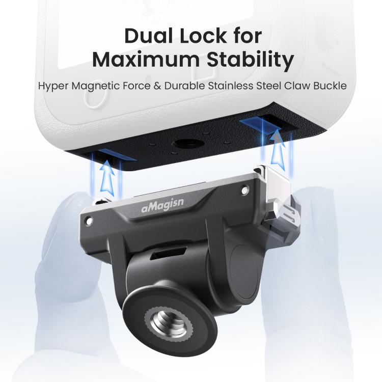 Adaptador de liberación rápida ajustable AMagisn para DJI Osmo 360/Action 5 Pro/4/3 - Interruptor de perspectiva rápida de 4 niveles, PD15