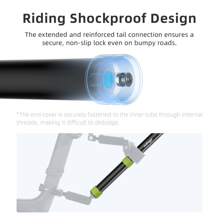 aMagisn Palo telescópico de aluminio de 1,1 m para selfies, ideal para fotografía de ciclismo y cámara. Monopié, Only Stick, With Trekking Pole Tip