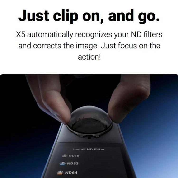 Filtros panorámicos de densidad neutra para cámara de acción Insta360 X5 (2 unidades/caja), filtros protectores de cristal., ND16, ND32, ND64
