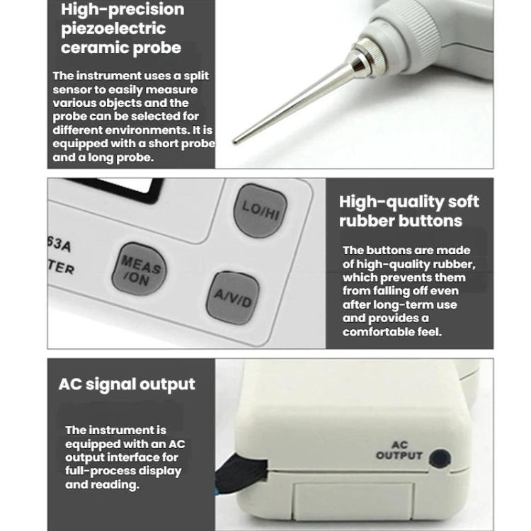 Analizador de vibraciones de motor portátil SMART SENSOR, SMART SENSOR AS63A