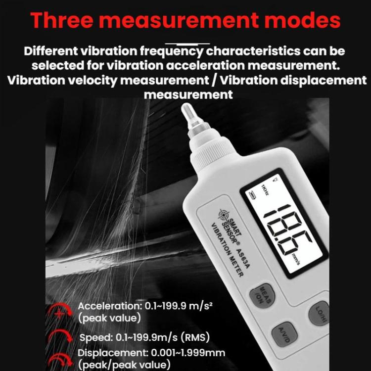 Analizador de vibraciones de motor portátil SMART SENSOR, SMART SENSOR AS63A