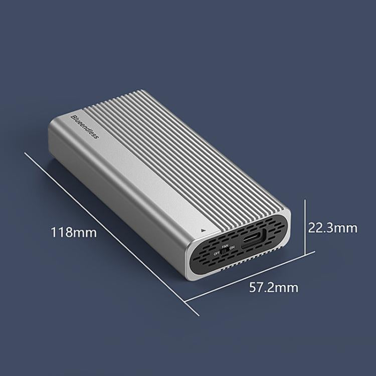 Carcasa portátil para disco duro Blueendless M280U4C USB4 con interruptor y ventilador, carcasa para unidad de estado sólido M.2 NVMe, carcasa externa para SSD., M280U4C