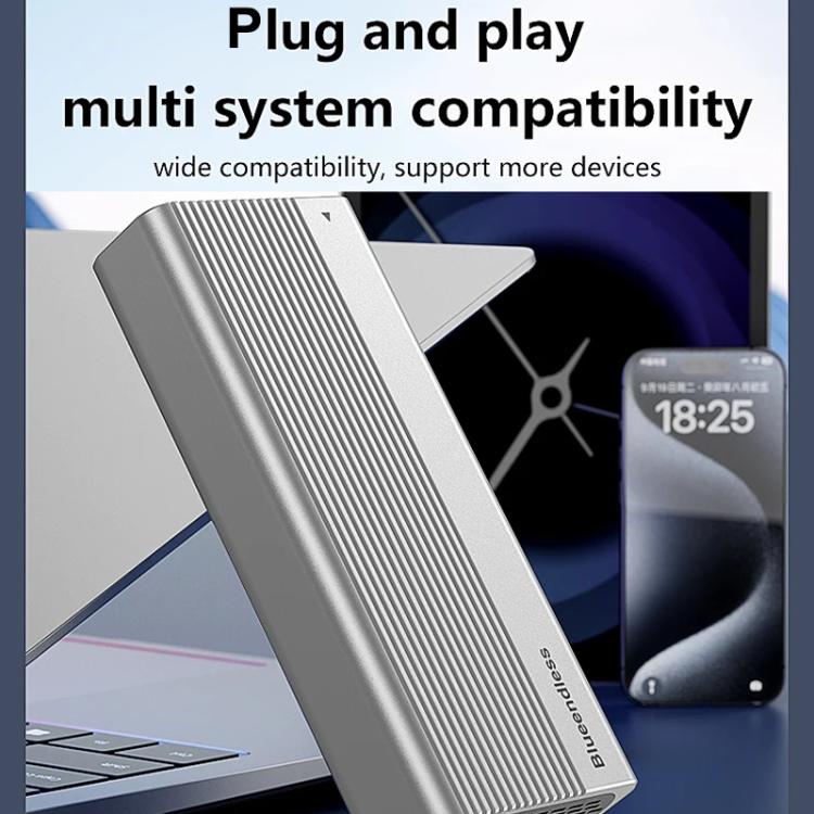 Carcasa portátil para disco duro Blueendless M280U4C USB4 con interruptor y ventilador, carcasa para unidad de estado sólido M.2 NVMe, carcasa externa para SSD., M280U4C