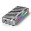 Carcasa externa USB4 para SSD con iluminación RGB y ventilador externo, lector de SSD M.2 NVMe, M280U4 PLUS
