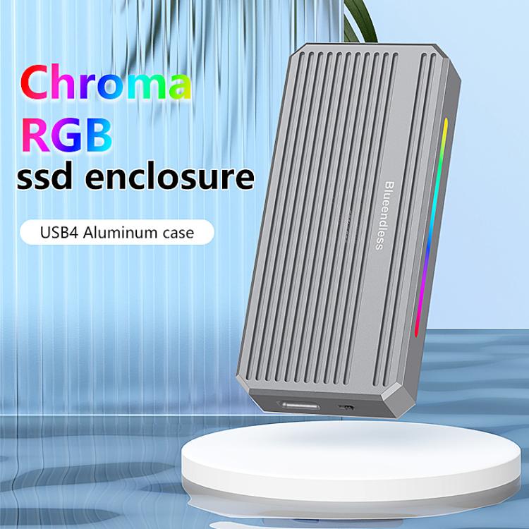 Carcasa externa USB4 para SSD con iluminación RGB y ventilador externo, lector de SSD M.2 NVMe, M280U4 PLUS