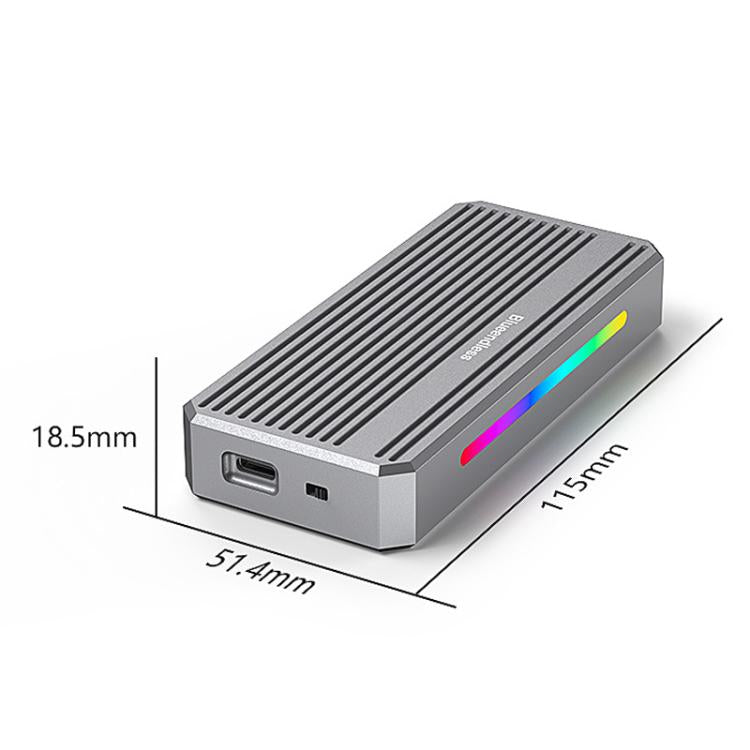 Carcasa externa USB4 para SSD con iluminación RGB y ventilador externo, lector de SSD M.2 NVMe, M280U4 PLUS