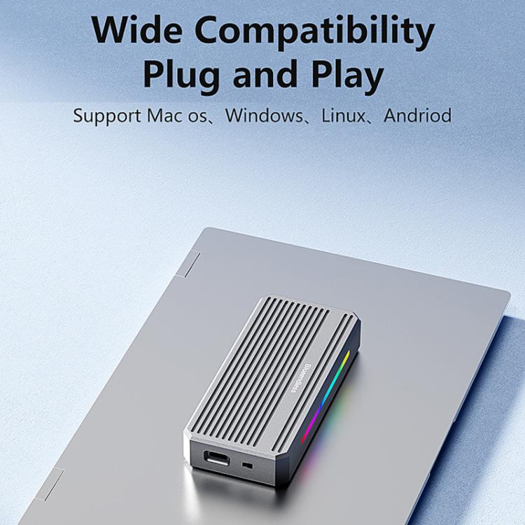 Carcasa externa USB4 para SSD con iluminación RGB y ventilador externo, lector de SSD M.2 NVMe, M280U4 PLUS
