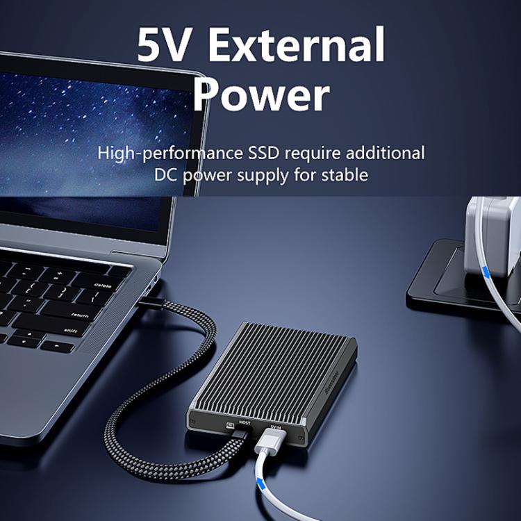 Carcasa para discos M.2 NVMe/SATA RAID de doble protocolo, carcasa portátil para SSD con copia sin conexión a 20 Gbps, DB280A3