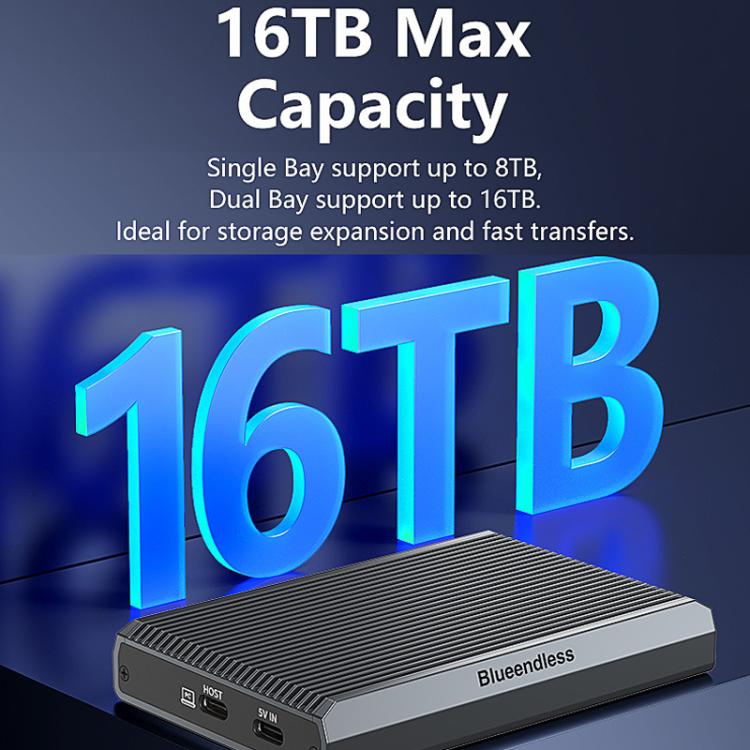 Carcasa para discos M.2 NVMe/SATA RAID de doble protocolo, carcasa portátil para SSD con copia sin conexión a 20 Gbps, DB280A3