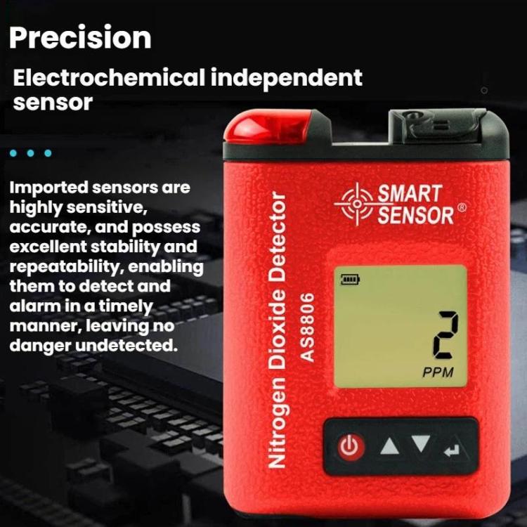 Detector digital de concentración de dióxido de nitrógeno SMART SENSOR, AS8806