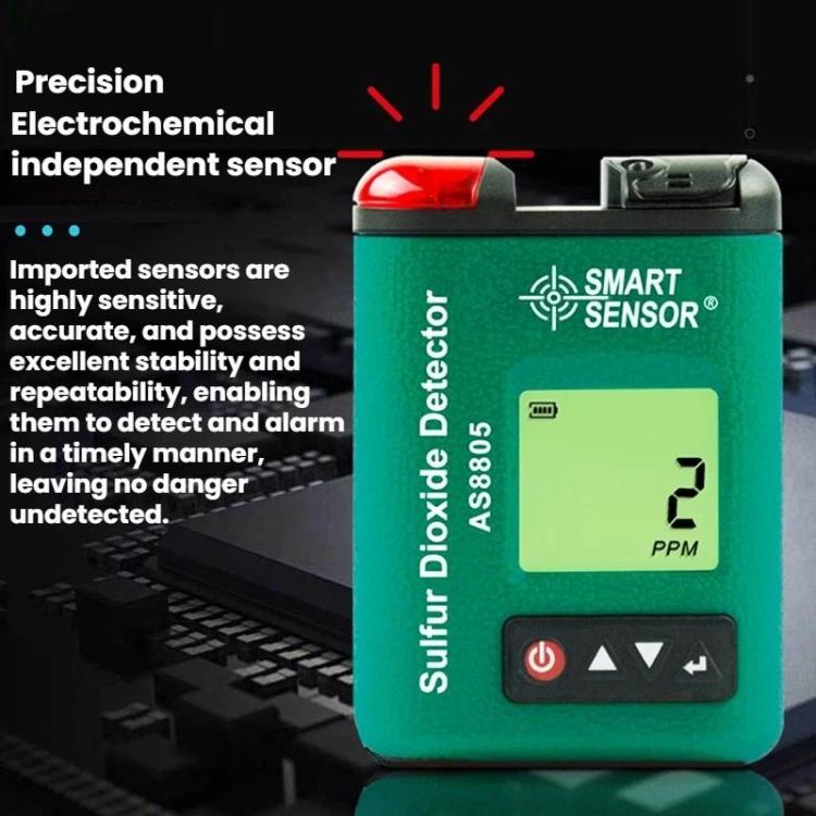 Detector digital de concentración de dióxido de azufre SMART SENSOR, AS8805
