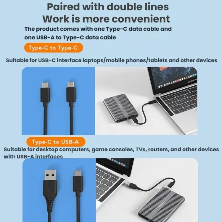 Carcasa portátil para disco duro con lector externo M.2 de doble bahía, Blueendless M2836SN M.2 SATA / NVMe, Blueendless M2826N M.2 NVMe x 2, Blueendless M2826SN M.2 NVMe+SATA, Blueendless M2826S M.2 SATA x 2