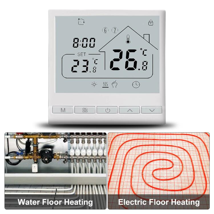Termostato de suelo WIFI compatible con la aplicación Tuya Smart Home y control remoto para el regulador de temperatura de la calefacción por suelo radiante., 220V 16A, 220V 3A
