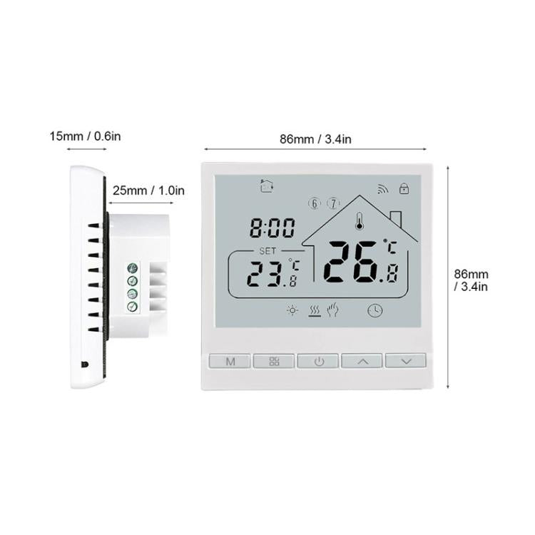 Termostato de suelo WIFI compatible con la aplicación Tuya Smart Home y control remoto para el regulador de temperatura de la calefacción por suelo radiante., 220V 16A, 220V 3A
