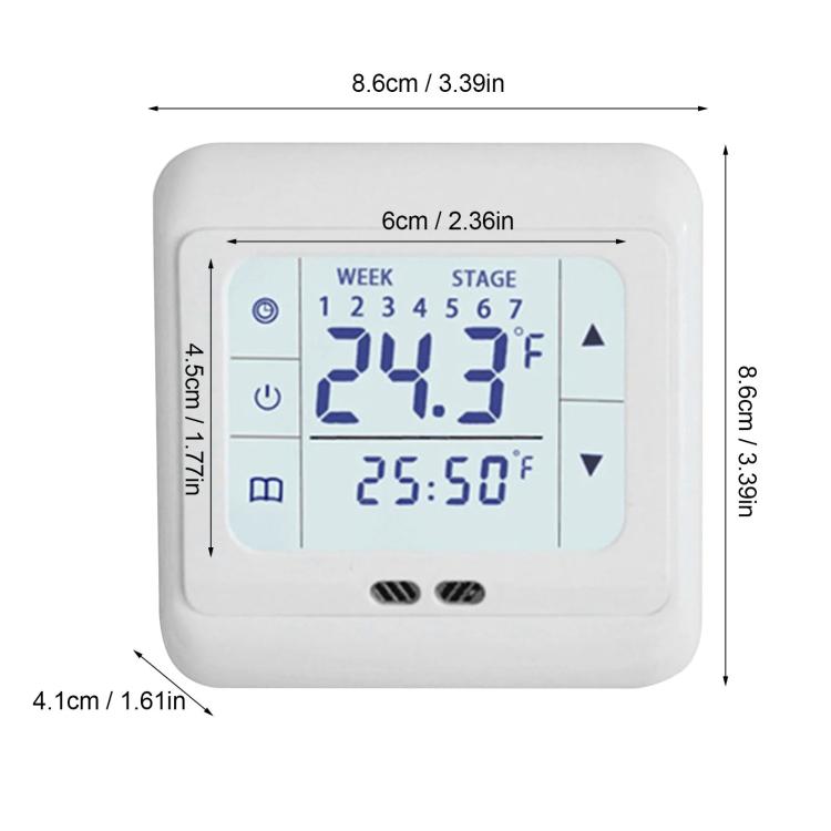 Termostato de suelo 16A Regulador de temperatura para calefacción por suelo radiante, No WiFi, WiFi Version