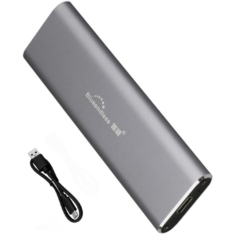 Carcasa portátil para disco duro NVMe Blueendless 2802N de aleación de aluminio con lector de SSD M.2 con cierre de tornillo, With USB+Type-C Cable, With USB Cable