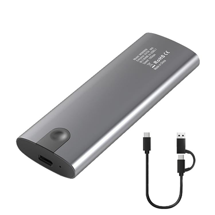 Carcasa portátil para disco duro Blueendless M.2 de doble protocolo NVMe/SATA, carcasa universal de aleación de aluminio para SSD, Curved With Type-C To USB Cable, Curved With 2 In 1 Cable, Striped With Type-C To USB Cable, Striped With 2 In 1 Cable