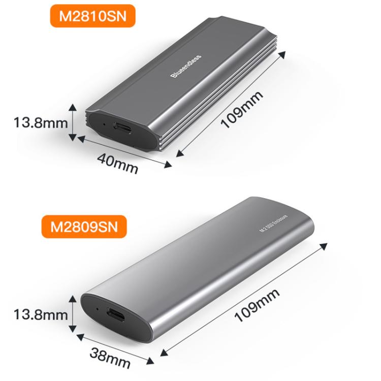 Carcasa portátil para disco duro Blueendless M.2 de doble protocolo NVMe/SATA, carcasa universal de aleación de aluminio para SSD, Curved With Type-C To USB Cable, Curved With 2 In 1 Cable, Striped With Type-C To USB Cable, Striped With 2 In 1 Cable