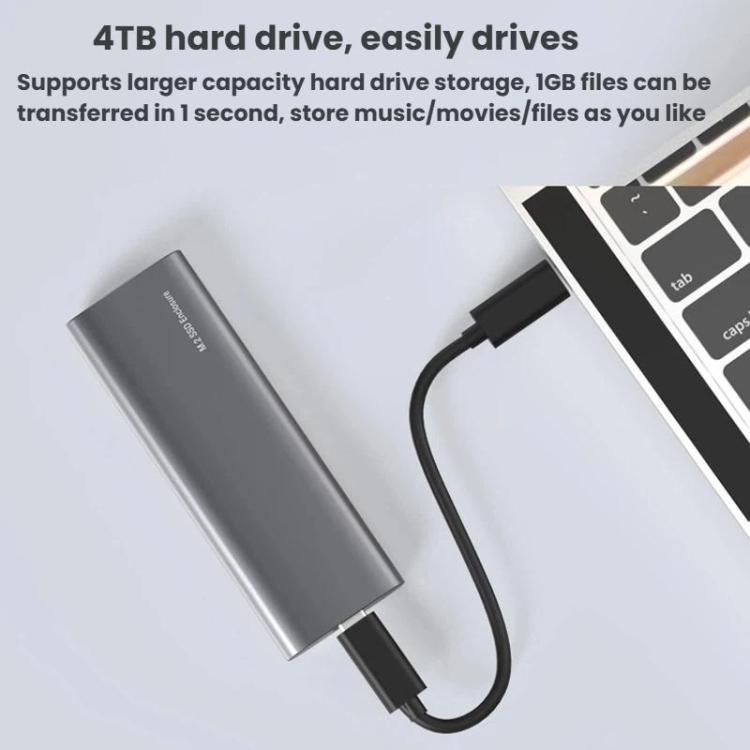 Carcasa portátil para disco duro Blueendless M.2 de doble protocolo NVMe/SATA, carcasa universal de aleación de aluminio para SSD, Curved With Type-C To USB Cable, Curved With 2 In 1 Cable, Striped With Type-C To USB Cable, Striped With 2 In 1 Cable