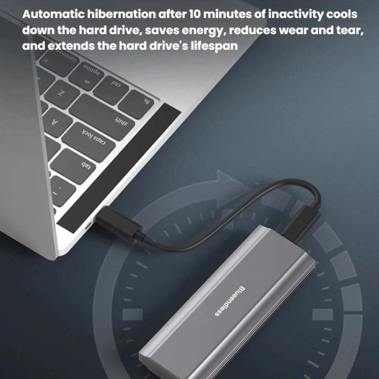 Carcasa portátil para disco duro Blueendless M.2 de doble protocolo NVMe/SATA, carcasa universal de aleación de aluminio para SSD, Curved With Type-C To USB Cable, Curved With 2 In 1 Cable, Striped With Type-C To USB Cable, Striped With 2 In 1 Cable