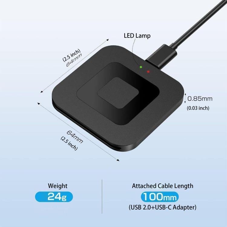 Lector de tarjetas inteligentes Square para tarjetas bancarias y tarjetas de almacenamiento para declaración de impuestos., USB, Type-C