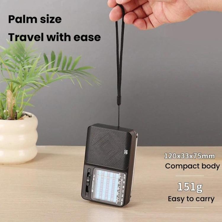 Radio portátil W-913 con puntero, doble alimentación, FM/AM/SW1-7, multibanda.