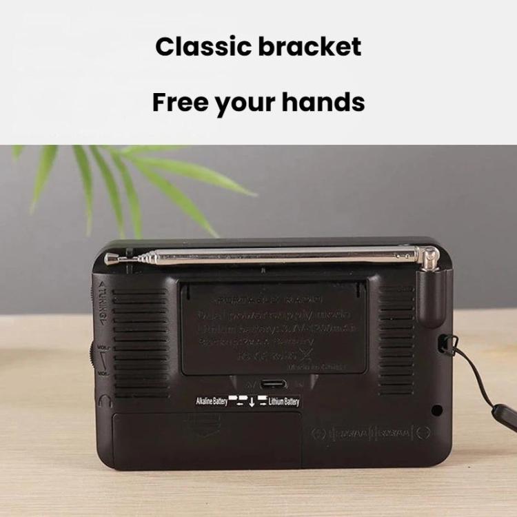 Radio portátil W-913 con puntero, doble alimentación, FM/AM/SW1-7, multibanda.
