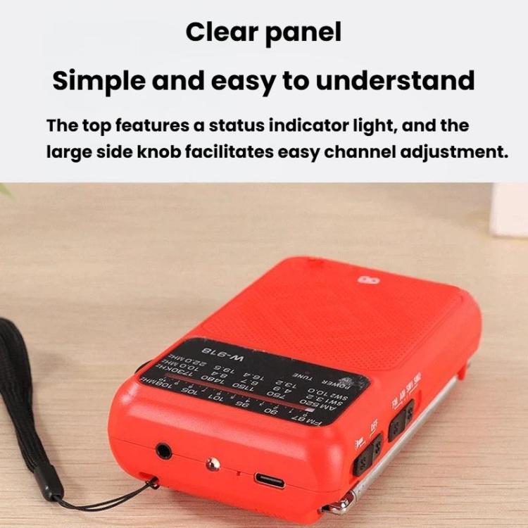 Radio W-918 Pointer de doble potencia FM/AM/SW de banda completa