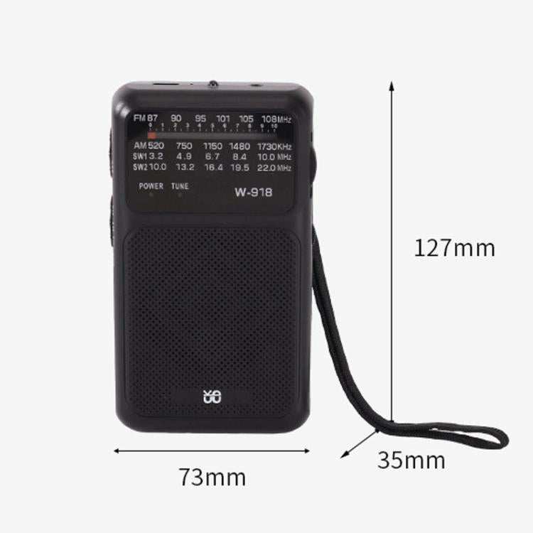 Radio W-918 Pointer de doble potencia FM/AM/SW de banda completa